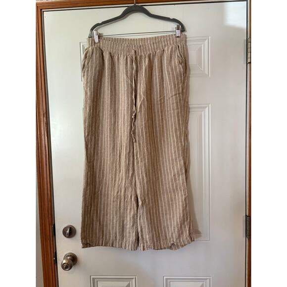 Briggs New York Women's Linen Pull on Wide Leg Pant Size XL - Picture 3 of 4